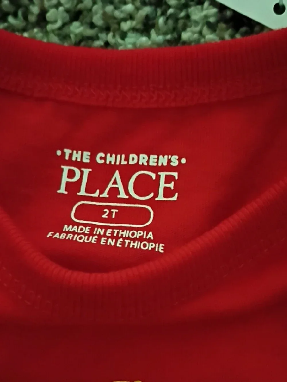 The Children's Place Red Dino Surf Rashguard with Green Dinosaurs